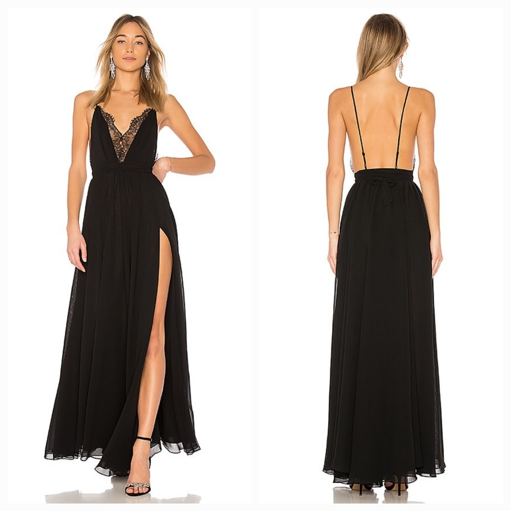 Michael Costello x REVOLVE Justin Gown in Black